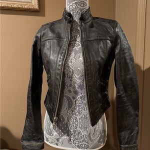 GAP Women's Black Leather Jacket